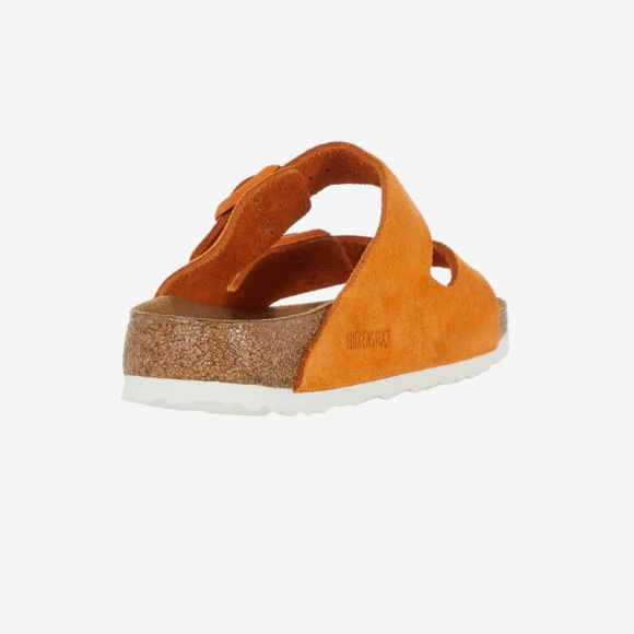Birkenstock Arizona Soft Footbed Suede Sandal Orange Narrow - Picture 4 of 6